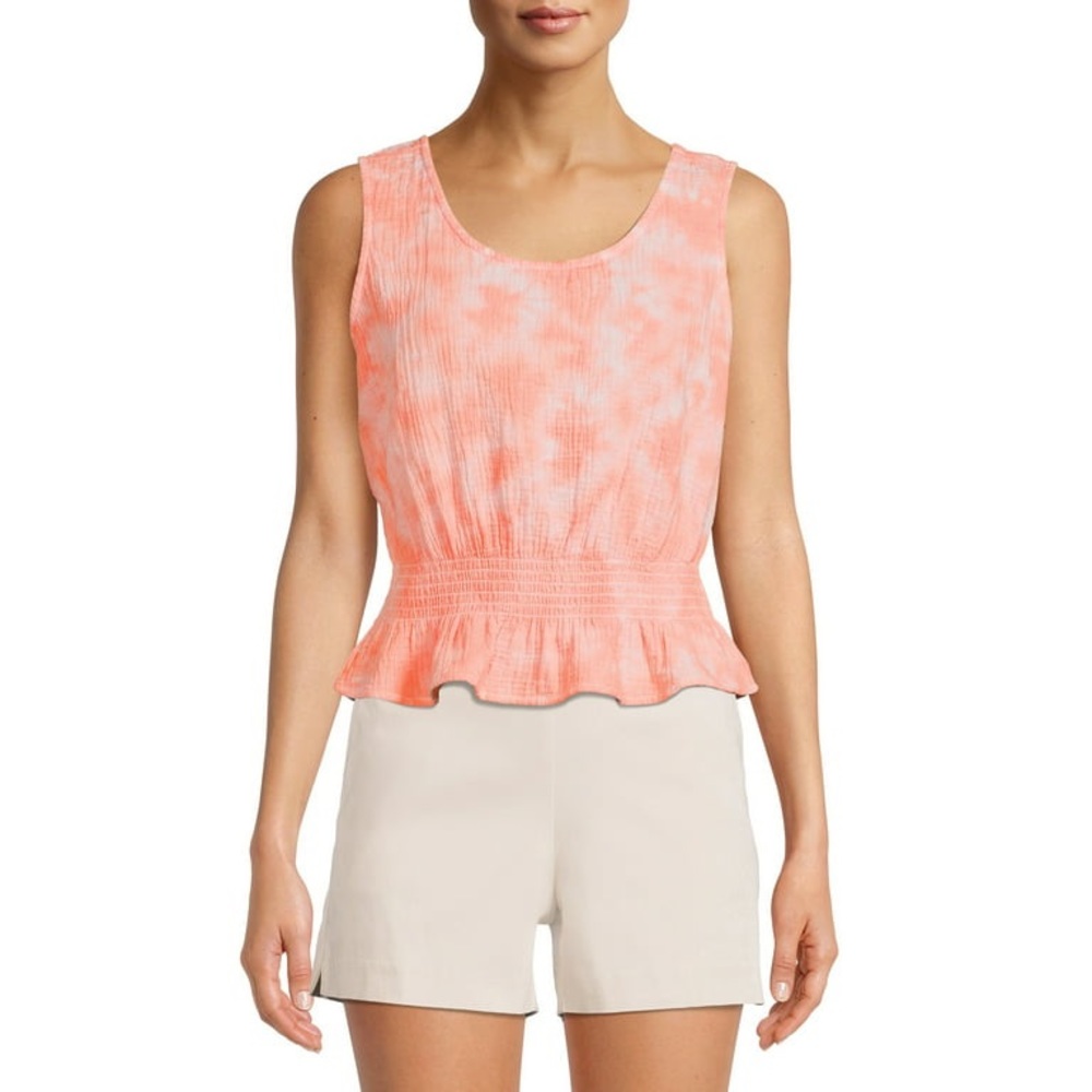 Time And Tru Women's Coordinating Peplum Waist Tank Top